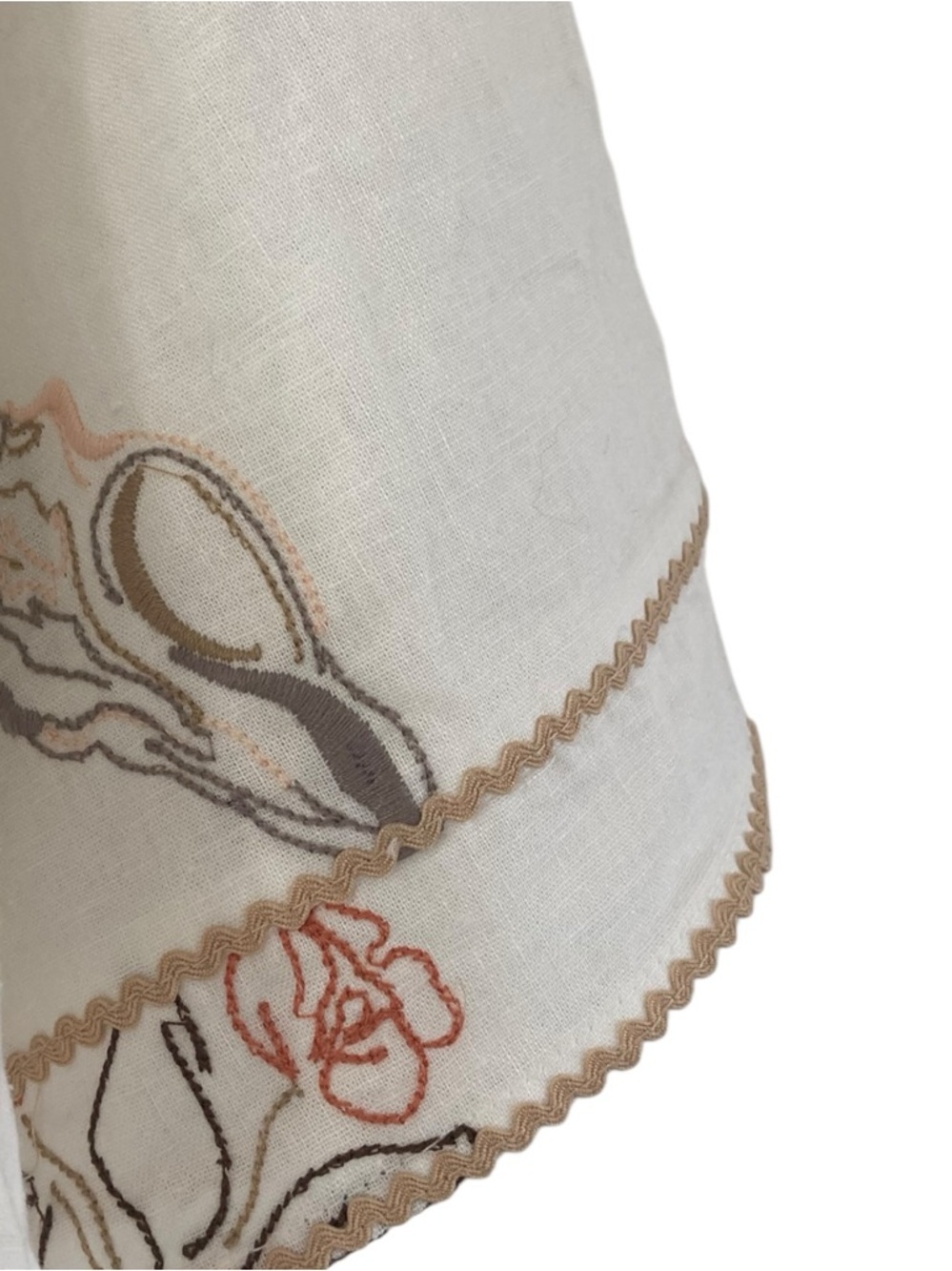 ZaCo Australia Shoreline Embroidered Linen Resort Shirt Ivory NWT Coastal Chic - Picture 5 of 10